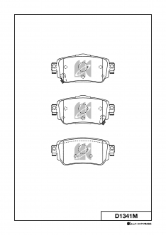 Колодки тормозные задние Narichin NKN1302 X-Trail T32 14-, Qashqai J11E 13- D1341M JBP0396 X3P0085