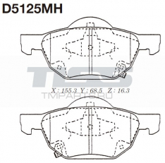 Колодки тормозные передние JustDrive JBP0074 Accord CL7/9 /tourer CM2/3 02- D5125M NP8030