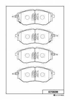 Колодки тормозные передние Kashiyama D7060M Legacy BL5/BP5/BLE/BPE 03- JBP0490