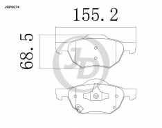 Колодки тормозные передние JustDrive JBP0074 Accord CL7/9 /tourer CM2/3 02- D5125M NP8030