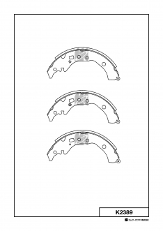 Колодки тормозные задние барабанные Kashiyama K2389 Corolla #E14# -X 06-, Ractis NCP105 05- JBS0085