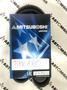 Ремень поликлиновой 5PK880 Mitsuboshi SU EJ18/EJ20/EJ22/EJ25 — Forester 97- , Impreza 92- , Legacy 8