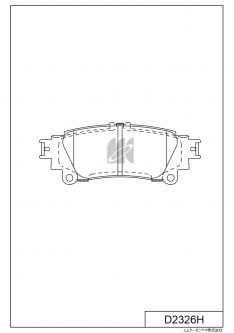 Колодки тормозные задние Kashiyama D2326H RX III 08-; TO Sienna ASL30/GSL3# 10- JBP0403