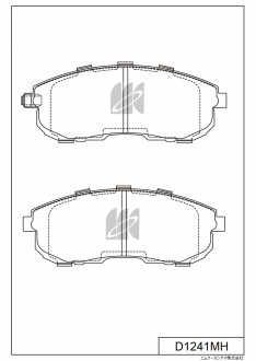 Колодки тормозные передние IXAT X3P0060 Primera/Camino P12 01-, Cefiro/Cefiro wagon CA33 01 D1241MH