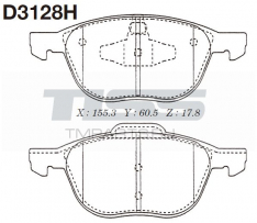 Колодки тормозные передние IXAT X3P0030 Axela/MZ3 BK# 03-,Premacy/MZ5 CR# 05- D3128H