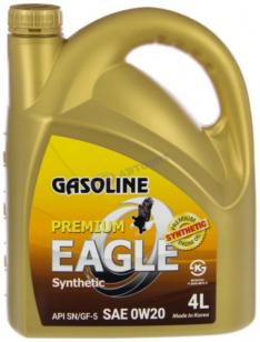 Масло моторное Eagle Premium Gasoline 100% SYN 0W-20 API SN 4л (Корея)