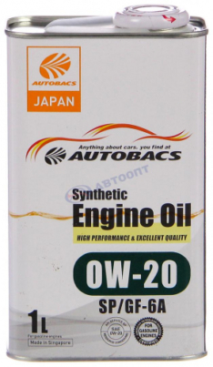 Масло моторное Autobacs Engine Oil 0W-20 SP/GF-6A 1л (Сингапур)