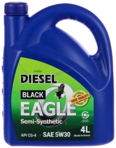 Масло моторное Eagle Black Diesel 5W-30 CG-4 полусинтетическое 4л (Корея)