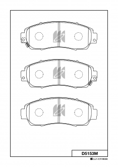 Колодки тормозные передние DoubleForce DFP3581 CR-V RE3/4 06- 45022TP6A60 D5153M