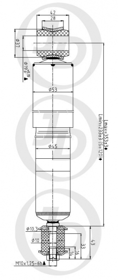 Амортизатор задний JustDrive JAA0354 TOYOTA HiAce (_H1_) 95-; TOYOTA HiAce IV (_H1_, _H2_) 95-