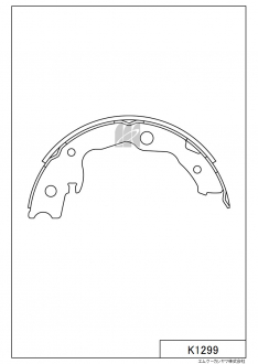 Колодки тормозные задние барабанные Double Force DFS8443 RAV4 ACA30/40/42/44/GSA33 05-, Camry K1299