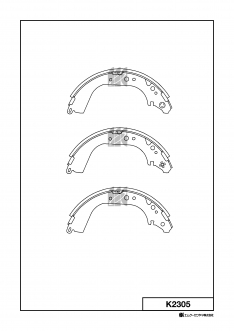 Колодки тормозные задние барабанные IXAT X3S0009 HiLuxSurf 18# 95-02/13# 80-97/HiLux 88-04 K2305