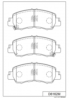 Колодки тормозные передние Jeenice WS465600 Eclipse Cross GK1W, GK2W (1500cc, 2000cc) 17.10- D6162M