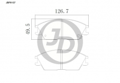 Колодки тормозные передние Mando MPH22 Avante XD 00-01, Elatra 00-01, Sonata IV(EF), X3P0137 D11095M