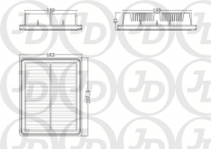 Фильтр воздушный JustDrive JDA348 Minica/Pajero mini 3G83/4A30-31 0.66 ’91-99 DFA348 NFM1178