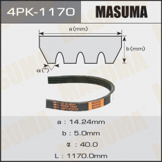 Ремень поликлиновой 4PK1170 Masuma