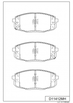 Колодки тормозные передние DoubleForce DFP3450 Creta 17- D11412MH