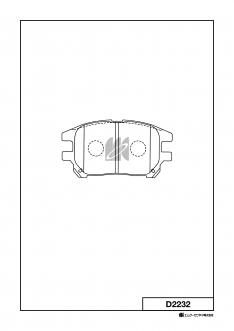 Колодки тормозные передние Kashiyama D2232 Harrier/LE #U1# 01-03 JBP0199 PF1481 NP1076