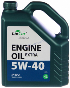 Масло моторное LivCar Extra 5W-40 API SL/CF 4л п/синтетика (Корея)