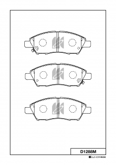 Колодки тормозные передние JustDrive JBP0404 Cube 11.08- D1288M X3P0160