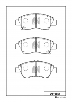 Колодки тормозные передние IXAT X3P0038 Insight, Fit, Jazz III (GE) D5168M JBP0424