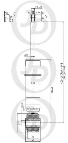 Амортизатор задний JustDrive JAA0329 FORD Fiesta 08-; FORD Fiesta Van 09-; FORD Tourneo Courier 14-