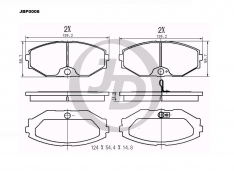 Колодки тормозные передние DoubleForce DFP3273 R’Nessa 97-01, Liberty M12 2/4WD 98 NKN1259 JBP0008