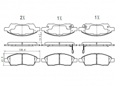 Колодки тормозные передние JustDrive JBP0404 Cube 11.08- D1288M X3P0160