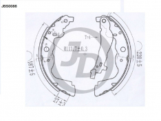 Колодки тормозные задние барабанные JustDrive JBS0086 Almera 1598 102 14- Duster II X3S0022 DFS8801