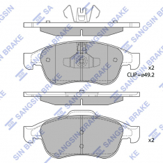 Колодки тормозные передние DoubleForce DFP4119 Duster 10-, Fluence 10-, Megane 08- X3P0220 D1373H