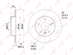 Диск тормозной задний LynxAuto BN1119 OPEL ASTRA G / H 98- / MERIVA A / B 03- / ZAFIRA A / B / C 99-