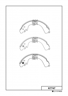 Колодки тормозные задние барабанные Double Force DFS8584 FORESTER SF5 97-02 FORESTER SG5 02-05 K7747