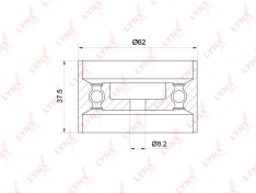 Ролик натяжной ГРМ LynxAuto PB1309 1UZ-FE, 2UZ-FE