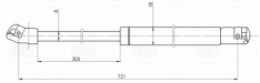 Амортизатор газовый капота Miles CB00006 VW PASSAT 00-05 721мм