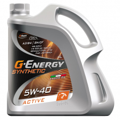 Масло моторное G-Energy Synthetic Active 5W-40 SN/CF 4л синтетика (Россия)