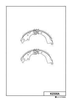 Колодки тормозные задние барабанные IXAT X3S0018 Estima 10/20 94-, LiteAce/TownAce 50 96- K2335A