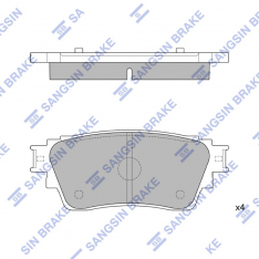 Колодки тормозные задние SangSing SP4350 Outlander III (GG_W, GF_W, ZJ, ZL, ZK) 12-, Eclipse Cross (