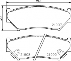 Колодки тормозные передние IXAT X3P0207 Escudo TD01 88- TA02W NP9005 D9019MH PF9301