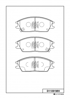 Колодки тормозные передние IXAT X3P0146 Rio III 05-, Pride 05MY 05-; HY Verna 06- D11192M