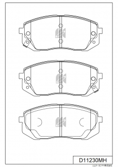 Колодки тормозные передние IXAT X3P0127 ix35 10-, ix55 08-, i40 11-; KI Sportag D11230MH