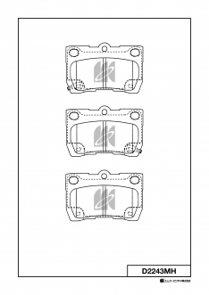 Колодки тормозные задние IXAT X3P0103 Crown GRS18# 04- MarkX GRX12# 04- IS250 GSE20 D2243MH E110237