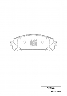 Колодки тормозные передние IXAT X3P0179 HighLander ASU40/GSU40 07-, Kluger GSU40 D2316H SN965