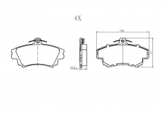 Колодки тормозные передние JustDrive JBP0178 Carisma DA2/5/6A 99-,Colt Z37A D6126H