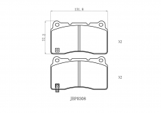 Колодки тормозные передние G-Brake GP06040 Lancer 04-; SU Impreza 01- JBP0308