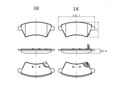 Колодки тормозные передние IXAT X3P0212 SX4 (RW415) JBP0372 D9057M