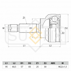 Шрус наружный Sufix ST1072 MITSUBISHI Lancer(CS) 1.3-2.0 03-