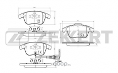 Колодки тормозные передние Zekkert BS1009 с датчик Audi Q3 11- Tiguan 07- JBP0604