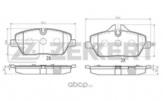 Колодки тормозные передние Zekkert BS1019 BMW 1 E81 E82 E87 E88 04- JBP0613