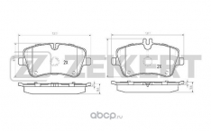 Колодки тормозные передние Zekkert BS1041 MB C-Class 203 00- CLC 203 08- CLK 209 02- SLK JBP0311