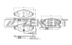 Колодки тормозные передние Zekkert BS1047 Audi A3 III 12- Kodiaq NS7 NV7 16- Karoq NU7 17- JBP0466